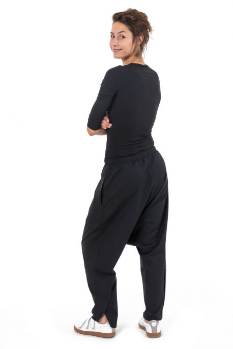 Sarouel long noir uni
