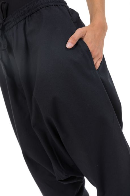 Sarouel long noir uni