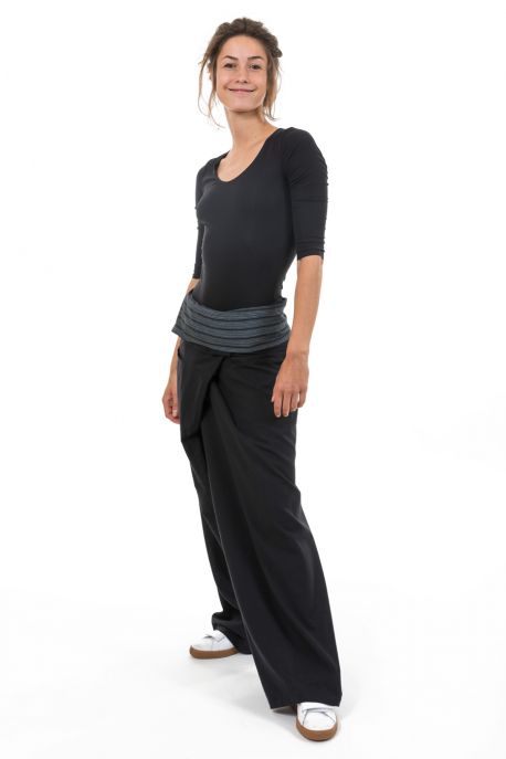Pantalon pecheur thailande noir uni