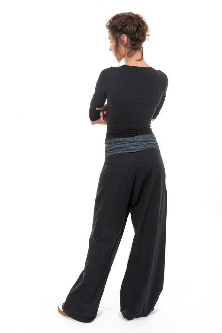 Pantalon pecheur thailande noir uni