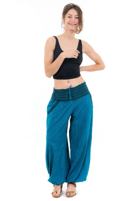 Pantalon aladin ete creme chanvre Ganesh