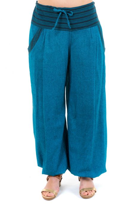Pantalon aladin ete creme chanvre Ganesh