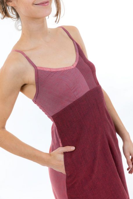 Combi sarouel ethnic femme Loulitte noire et rouge