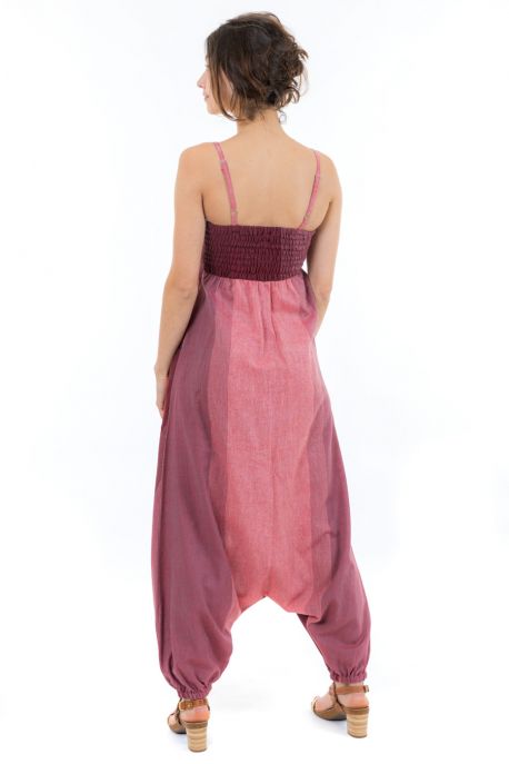 Combi sarouel ethnic femme Loulitte noire et rouge