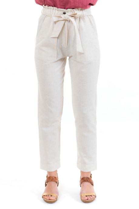 Pantalon hybride marron uni