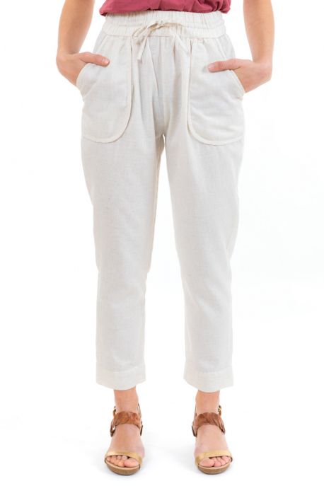 Pantalon hybride marron uni