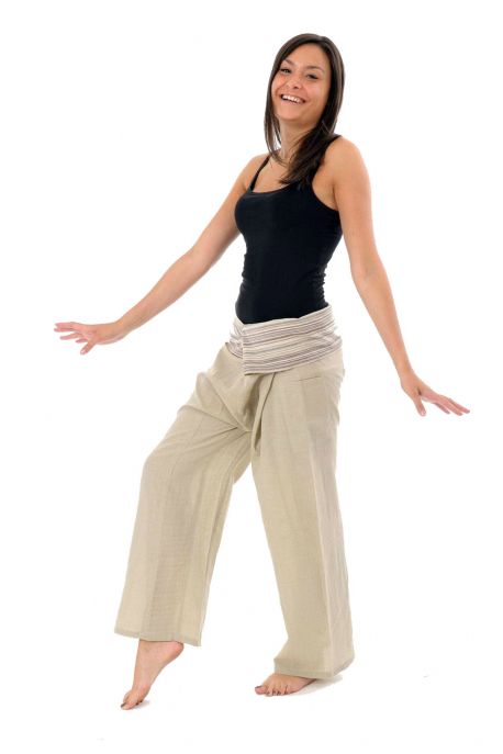 Cream Thai fishing pants