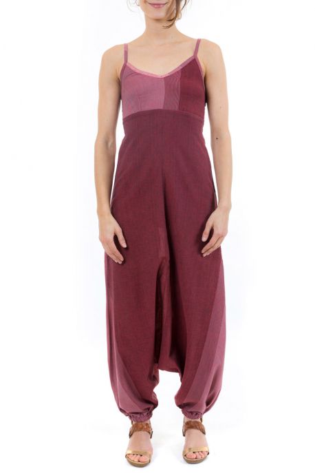 Combi sarouel ethnic femme Loulitte noire et rouge