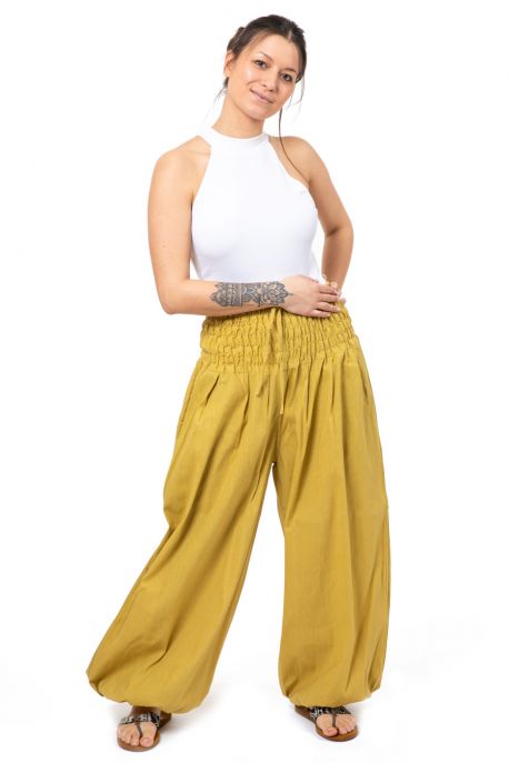 Pantalon elastique bouffant gris chine Kalika