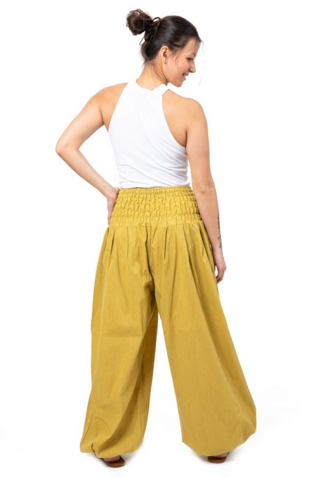Pantalon elastique bouffant gris chine Kalika