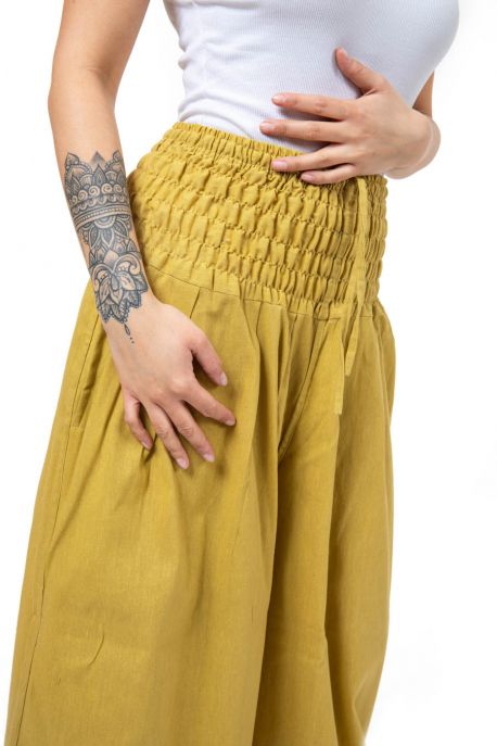 Pantalon elastique bouffant gris chine Kalika