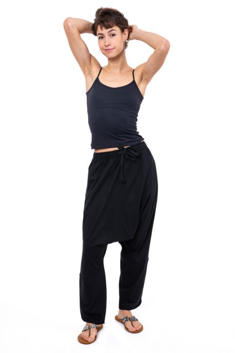 Sarouel long noir uni