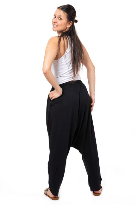 Sarouel long noir uni