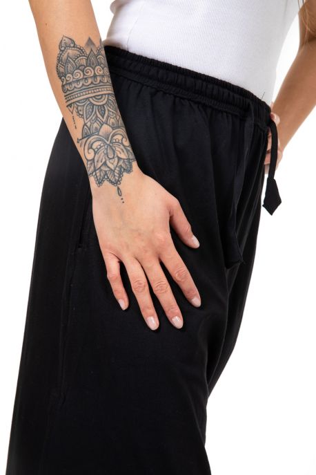 Sarouel long noir uni