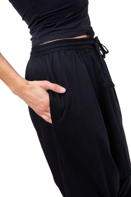 Sarouel long noir uni