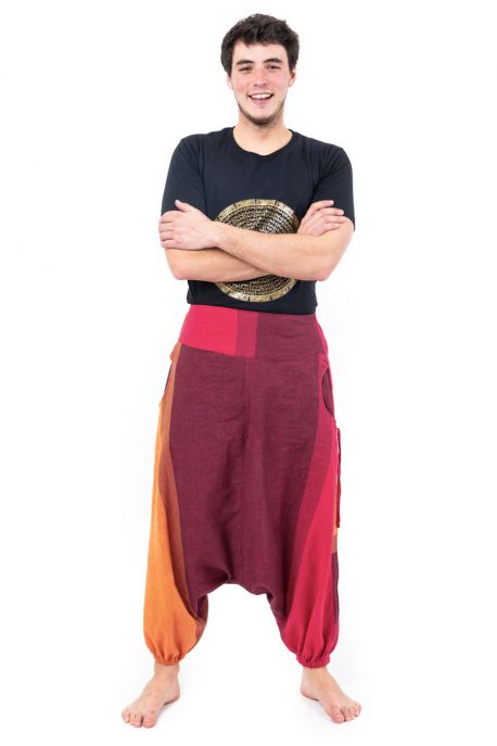 Pantalon ethnique femme violet zen
