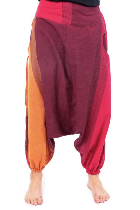 Pantalon ethnique femme violet zen