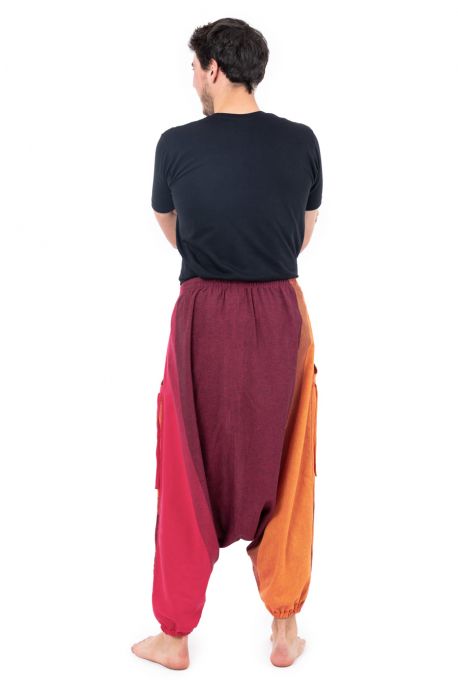 Pantalon ethnique femme violet zen