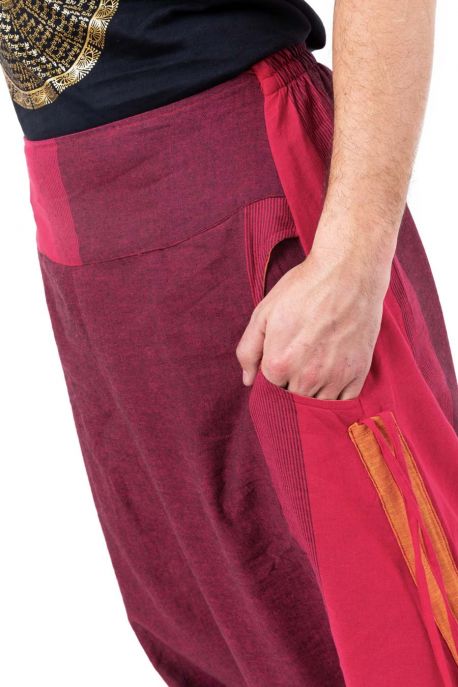 Pantalon ethnique femme violet zen