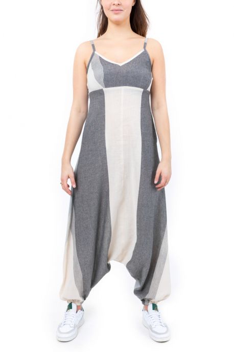Combi sarouel ethnic femme Loulitte noire et rouge