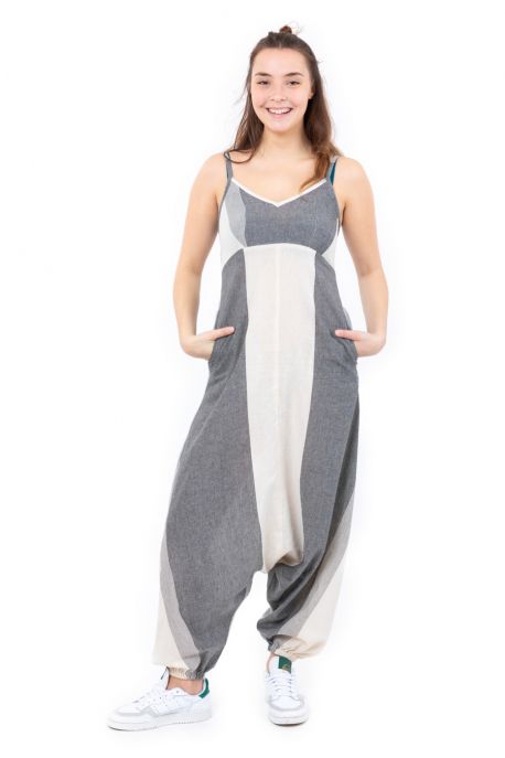 Combi sarouel ethnic femme Loulitte noire et rouge