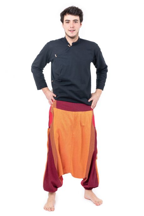 Pantalon ethnique femme violet zen