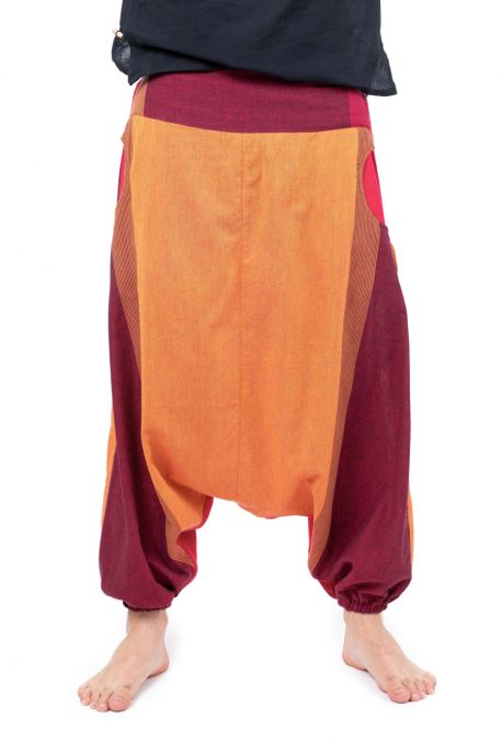 Pantalon ethnique femme violet zen