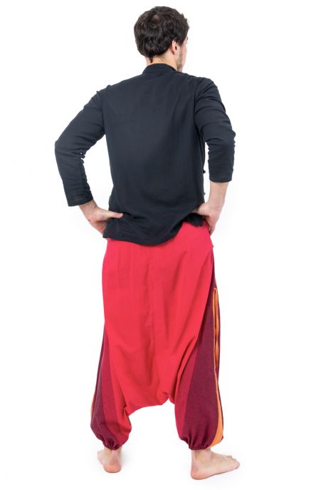 Pantalon ethnique femme violet zen