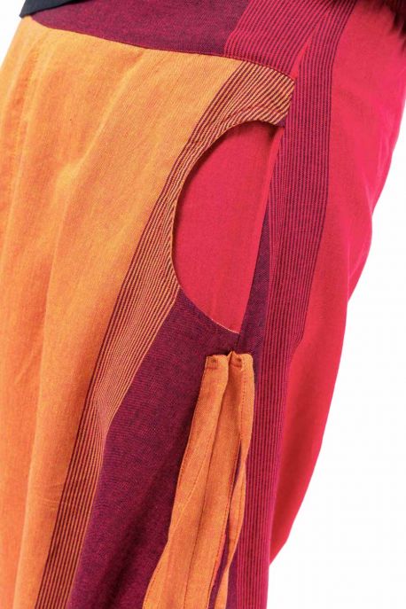 Pantalon ethnique femme violet zen