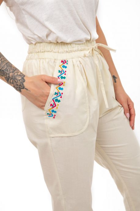 Pantacourt sarouel homme femme Vidya chocolat