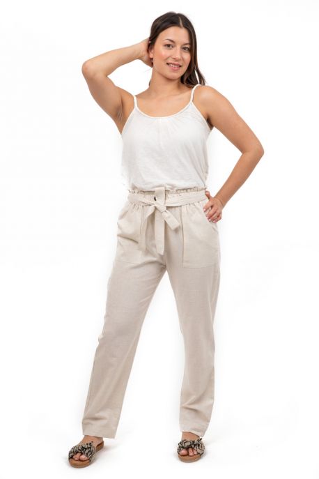 Pantalon hybride marron uni