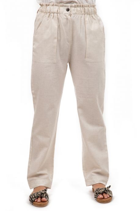 Pantalon hybride marron uni