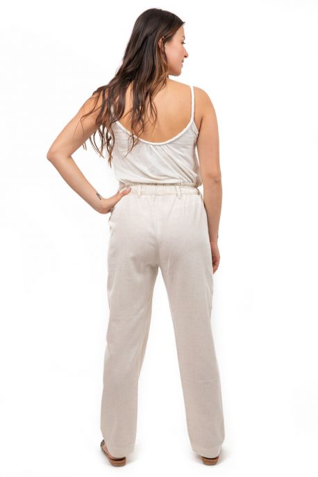 Pantalon hybride marron uni