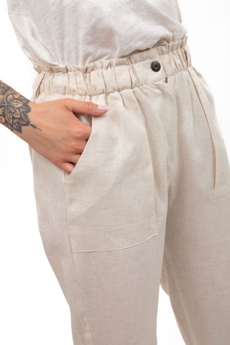 Pantalon hybride marron uni