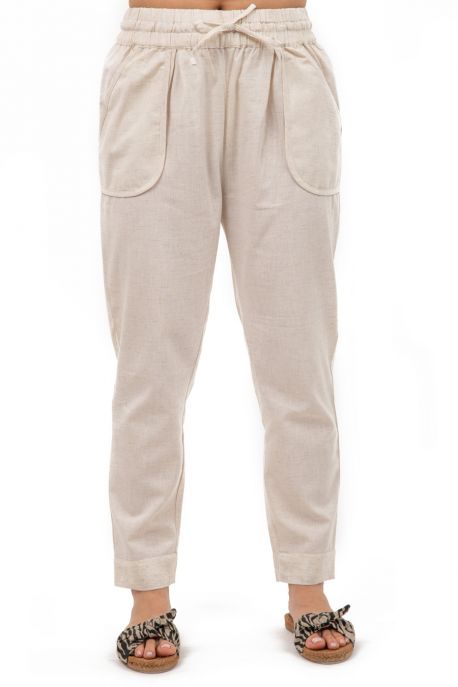 Pantalon hybride marron uni