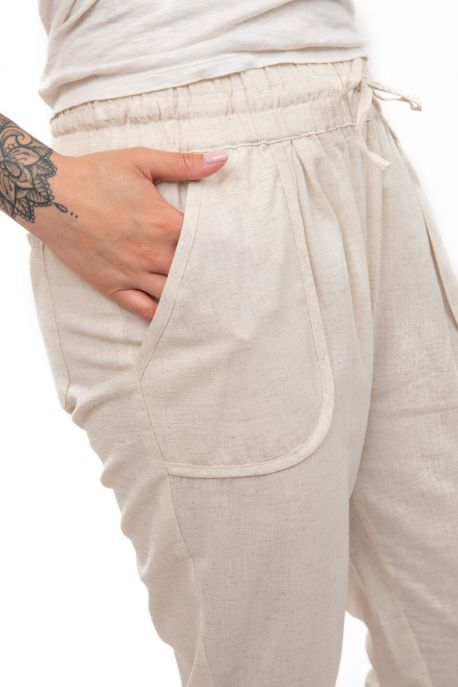 Pantalon hybride marron uni