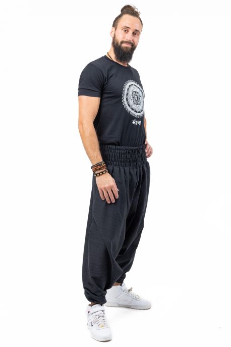 Sarouel pantacourt léger Venkat noir gris