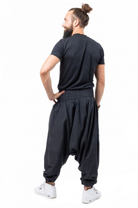 Sarouel pantacourt léger Venkat noir gris