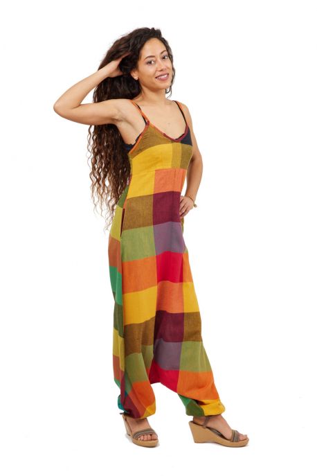 Combi sarouel ethnic femme Loulitte noire et rouge