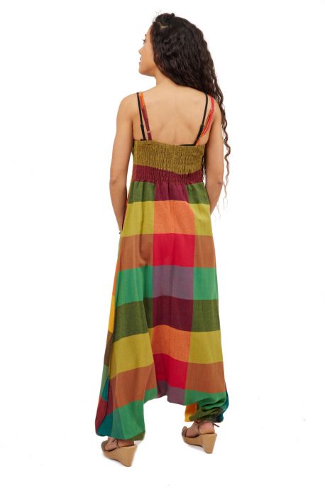 Combi sarouel ethnic femme Loulitte noire et rouge
