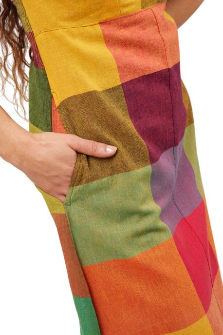 Combi sarouel ethnic femme Loulitte noire et rouge
