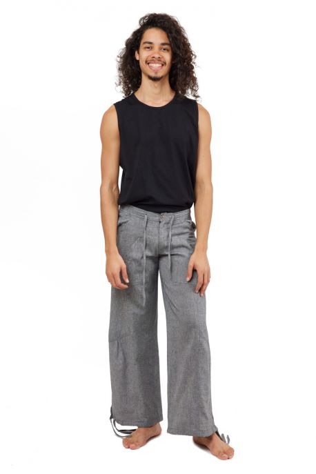 FZ1444 Pantalon hybride homme femme noir uni
