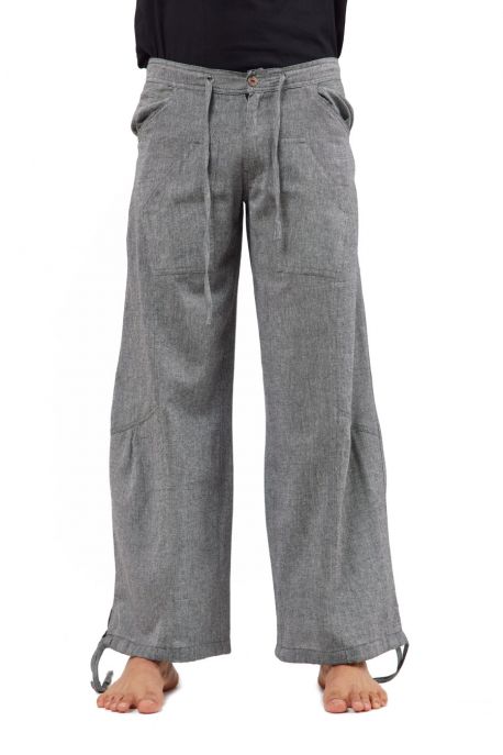 FZ1444 Pantalon hybride homme femme noir uni