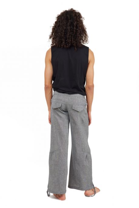 FZ1444 Pantalon hybride homme femme noir uni