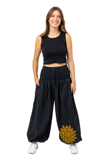 Pantalon elastique bouffant gris chine Kalika