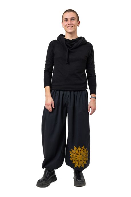 Pantalon elastique bouffant gris chine Kalika