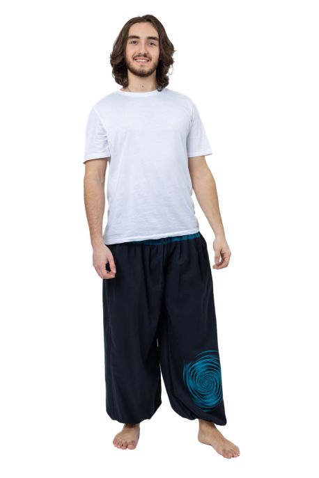 Pantalon elastique bouffant gris chine Kalika