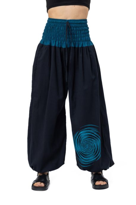 Pantalon elastique bouffant gris chine Kalika