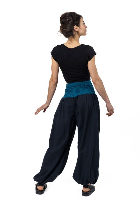 Pantalon elastique bouffant gris chine Kalika