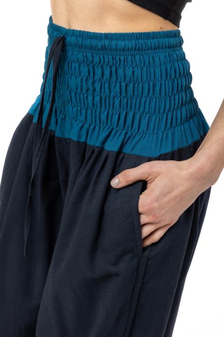 Pantalon elastique bouffant gris chine Kalika
